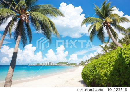 《AI image》Midsummer beach resort image 104123748