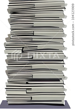 close-up stack of daily newspapers 104123909