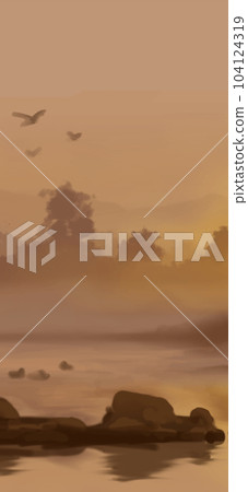 Landscape background. Abstract art template. Vector illustration. Landscape background. Abstract art template. Vector illustration. 104124319