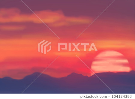 Landscape background. Abstract art template. Vector illustration. 104124393