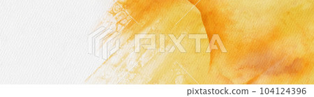 Abstract gold and yellow watercolor paint background. 104124396