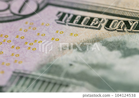 details of the American fifty dollar banknote 104124538