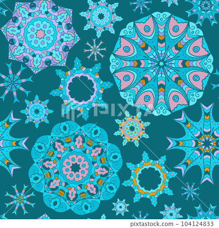 Mandala seamless pattern 104124833