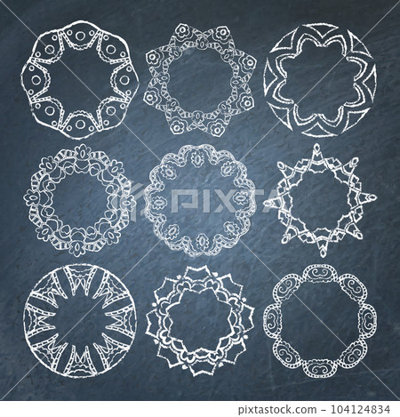 Ornamental chalkboard frames set 104124834