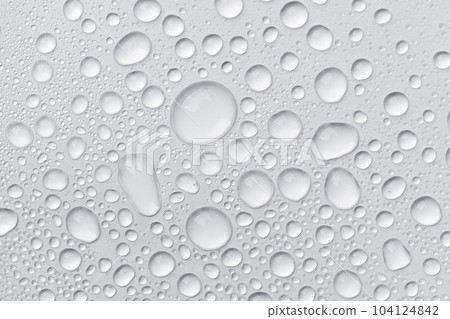 Water drops on grey background. Abstract water drop background. 104124842