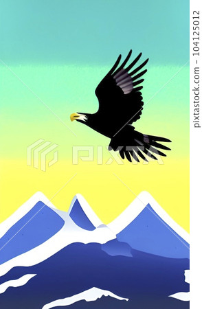 eagle on mountain in nature eagle on mountain in nature 104125012