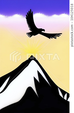 eagle on mountain in nature 104125018