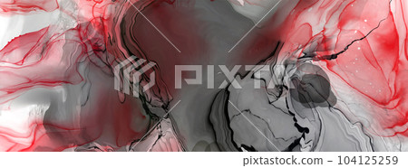 Black red ink brush stroke on white background. Black red ink brush stroke on white background. 104125259