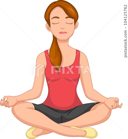 young girl doing yoga exercises young girl doing yoga exercises 104125762