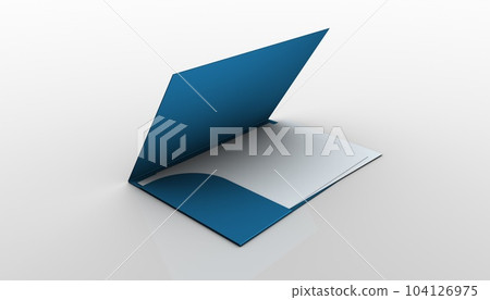 Document in folder with pen - 3D illustration 104126975