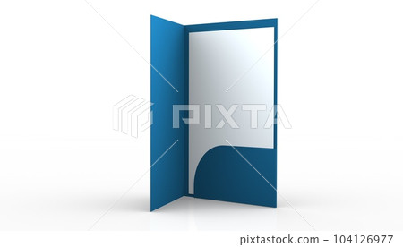 Document in folder with pen - 3D illustration Document in folder with pen - 3D illustration 104126977