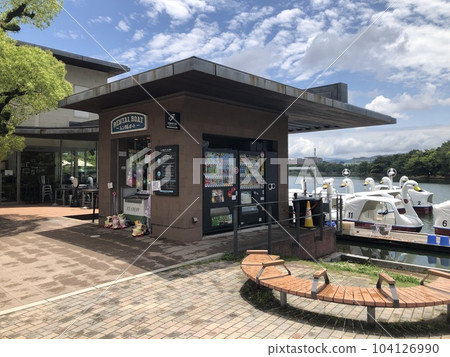 大濠公園的船屋和出租船 104126990
