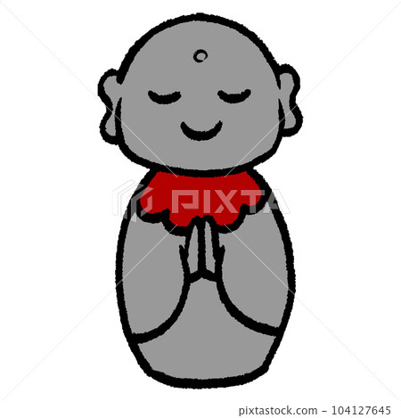 可愛地藏的手繪插圖 104127645