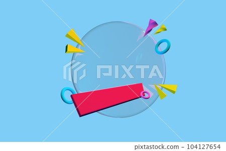 Glass Tag Template - 3d Illustration Glass Tag Template - 3d Illustration 104127654