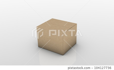 Paper closed box - 3d illustration Paper closed box - 3d illustration 104127736