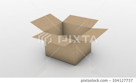 Paper open box - 3d illustration 104127737