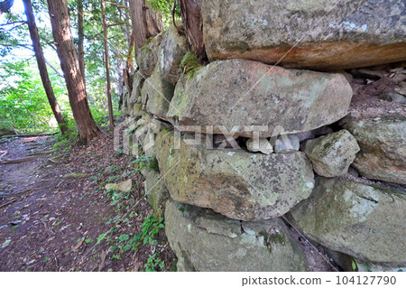 Omi Province Kanonji Castle Kuruwa and stone wall ruins Omi Province Kanonji Castle Kuruwa and stone wall ruins 104127790