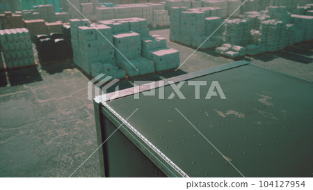 big industrial district on the outskirts of the city 104127954