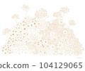 Flower line illustration botanical material 104129065
