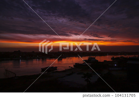Sunset on the Shitalakshya River in Bangladesh Sunset on the Shitalakshya River in Bangladesh 104131705