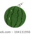 Watermelon Illustration Large Ball Watermelon 104131956
