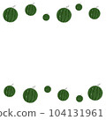 Watermelon illustration border frame 104131961