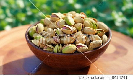 Delicious pistachios on a plate, healthy food concept, for farmers' market displays Delicious pistachios on a plate, healthy food concept, for farmers' market displays 104132411