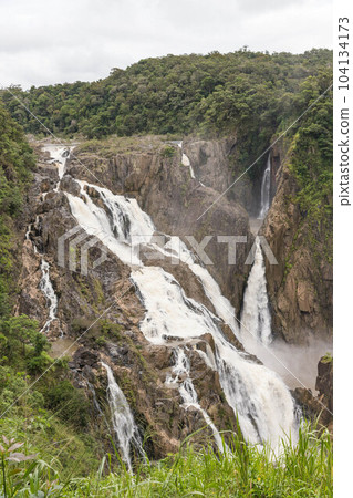Barron Falls seen from the Kuranda Railway Station outside Cairns 104134173