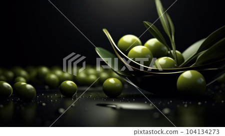 Olives Theme Photorealistic Design, Generative AI 104134273
