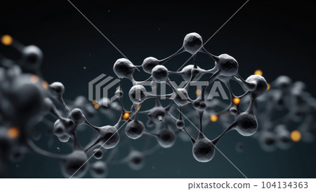 Abstract Scientific Background with Macro Molecules, Generative AI 104134363