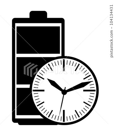 long battery life sign vector illustration 104134431