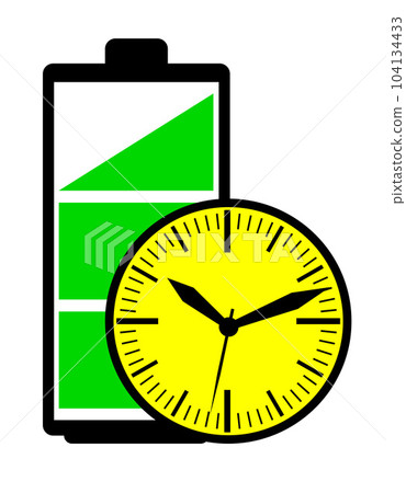 long battery life sign vector illustration 104134433