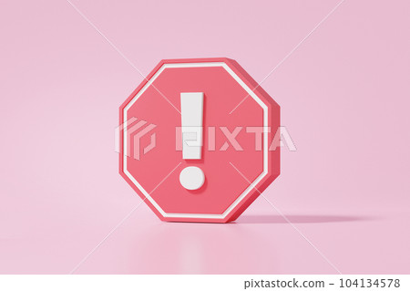 Crimson octagon warning sign on a crimson background. Network, alarm, false alarm safety concept. isolation Crimson octagon warning sign on a crimson background. Network, alarm, false alarm safety concept. isolation 104134578