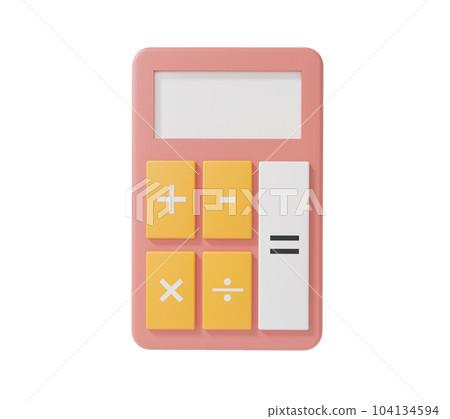 Calculator sum basic mathematics operation code mathematics, addition, subtraction, multiplication, division isolated on white background. mathematics learning education concept 104134594