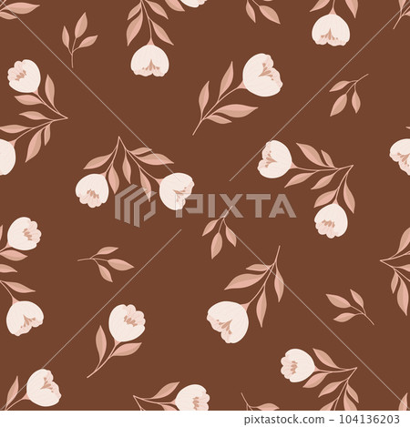 Floral seamless pattern. Vector design for paper, cover, fabric interior decor Floral seamless pattern. Vector design for paper, cover, fabric interior decor 104136203