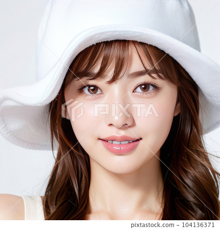 AI-generated image [person] woman wearing a hat 104136371