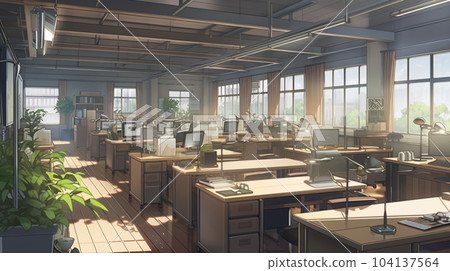 動漫背景【辦公室】 104137564