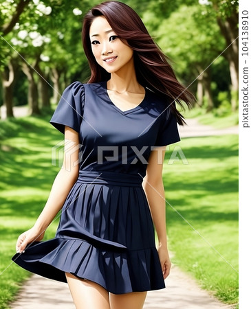 一個女人在公園裡 一個女人在公園裡 104138910