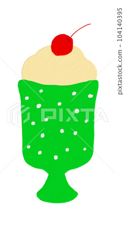 Melon soda float Melon soda float 104140395
