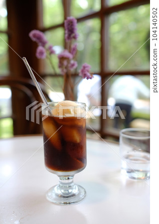 cola float by the window 104140502