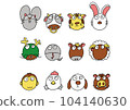 Illustration material: zodiac animal illustration, zodiac animal illustration 104140630