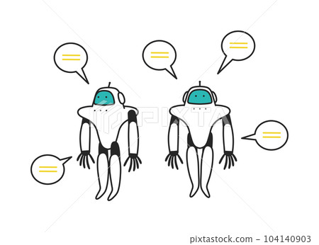 生成的AI或人形站立姿勢集合插畫素材 生成的AI或人形站立姿勢集合插畫素材 104140903