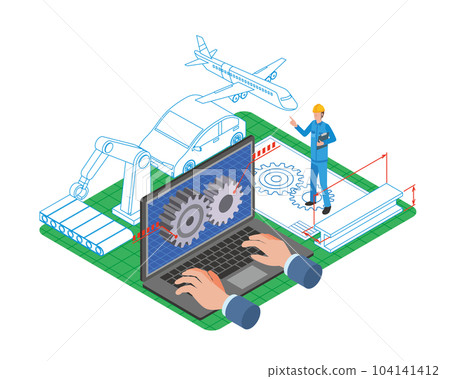 Image illustration of machine CAD design Image illustration of machine CAD design 104141412