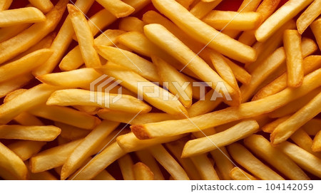 French fries with ketchup, fast food concept, unhealthy food French fries with ketchup, fast food concept, unhealthy food 104142059