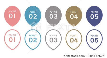 時尚的數字處理。圖標設計素材。 104142674