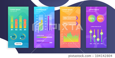 Social media stories design templates whith infographic elements data visualization. Can be used for social media background, banner, greeting card, poster and advertising, marketing, info graphics. Social media stories design templates whith infographic elements data visualization. Can be used for social media background, banner, greeting card, poster and advertising, marketing, info graphics. 104142804