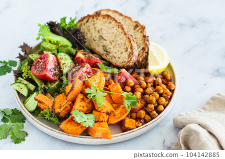 Vegan lunch plate Vegan lunch plate 104142885