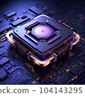 A processor (CPU) on a circuit board 104143295