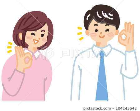 年輕人給好的手勢 104143648