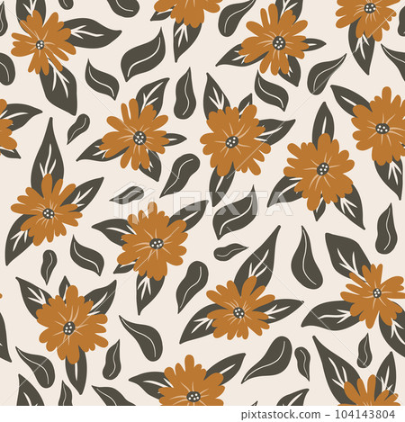 Floral seamless pattern. Vector design for paper, cover, fabric interior decor Floral seamless pattern. Vector design for paper, cover, fabric interior decor 104143804